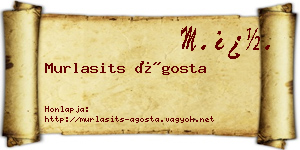 Murlasits Ágosta névjegykártya